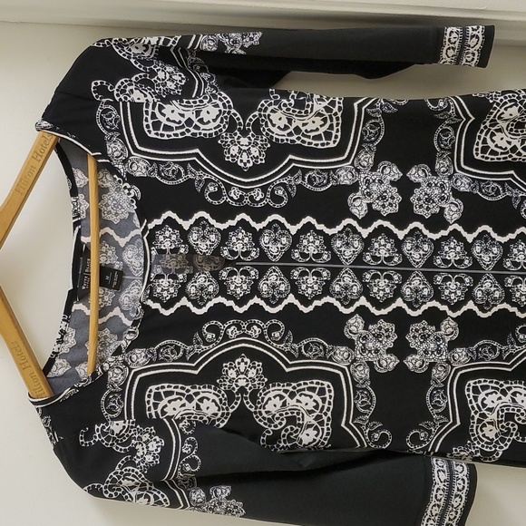 🤩white house black market 3/4 sleeves mini dress size M - Picture 2 of 8